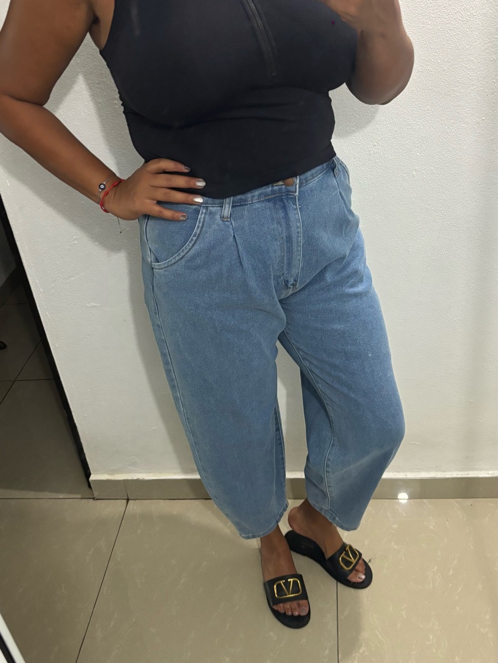 Vibrant Light Blue Boyfriend Jeans